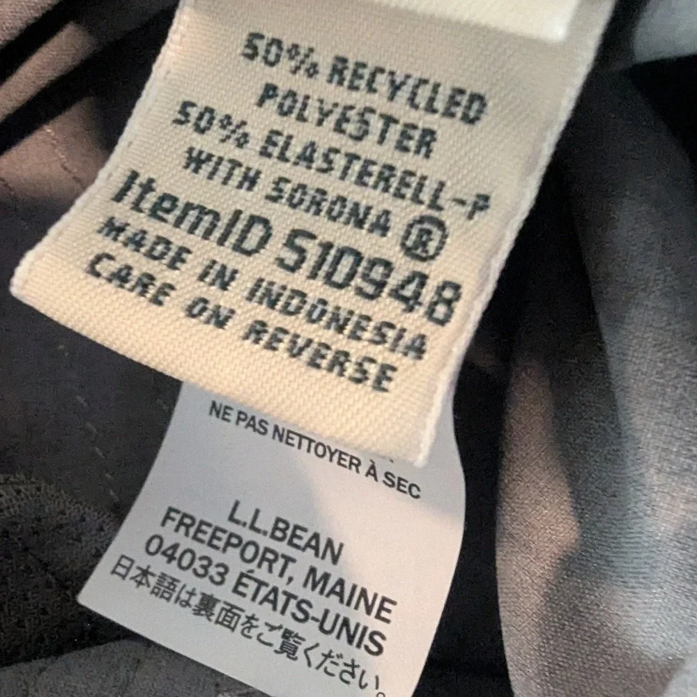 L.L.Bean Multisport Pants Grey Elastic Waist Hiking Md Performance Lightweight